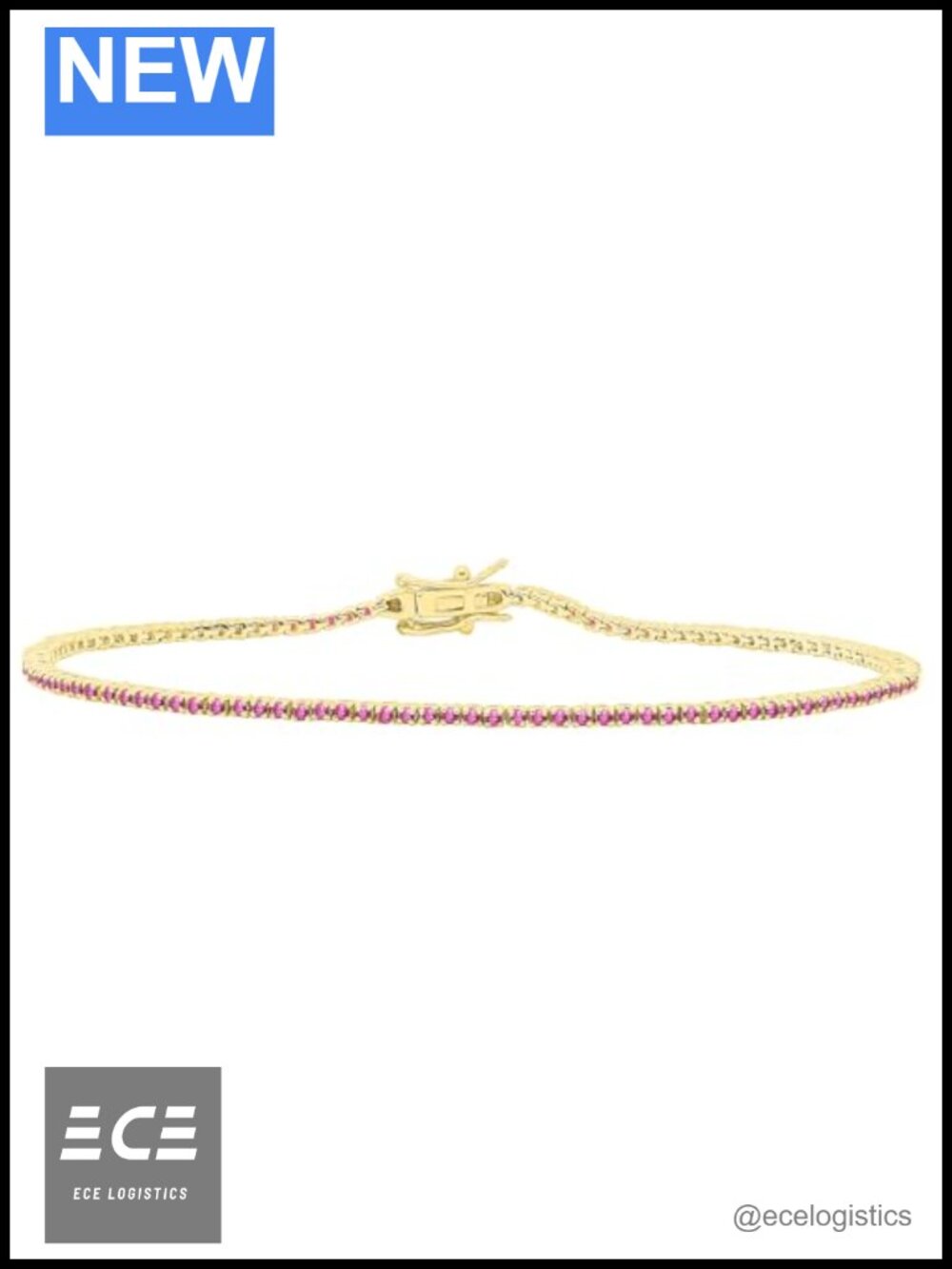 1.3MM Round Birthstone Gemstone Thin Tennis Bracelet Women Teen 7" Gold Over
